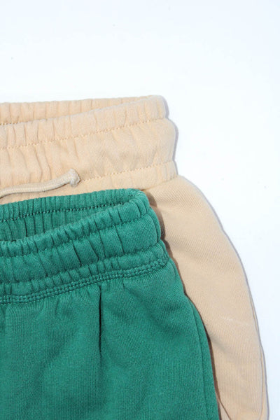 We Wore What Richer Poorer Womens High Waist Sweatpants Beige Green XS Lot 2