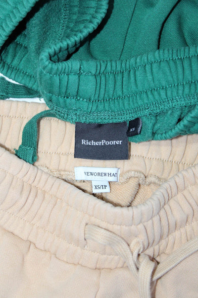 We Wore What Richer Poorer Womens High Waist Sweatpants Beige Green XS Lot 2