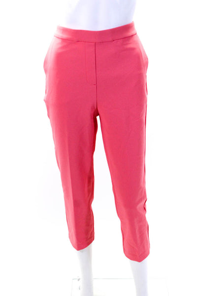 Rachel Zoe Womens High Waist Slim Leg Cropped Leggings Pants Coral Pink Size 4