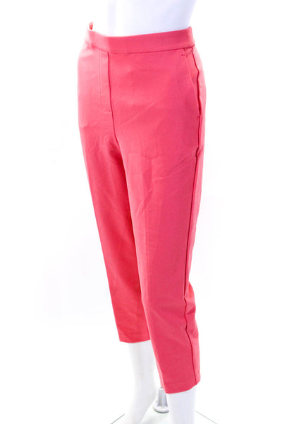 Rachel Zoe Womens High Waist Slim Leg Cropped Leggings Pants Coral Pink Size 4