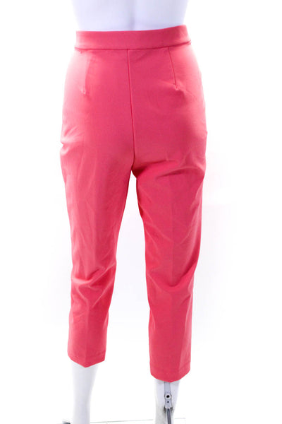 Rachel Zoe Womens High Waist Slim Leg Cropped Leggings Pants Coral Pink Size 4