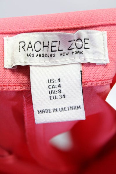 Rachel Zoe Womens High Waist Slim Leg Cropped Leggings Pants Coral Pink Size 4