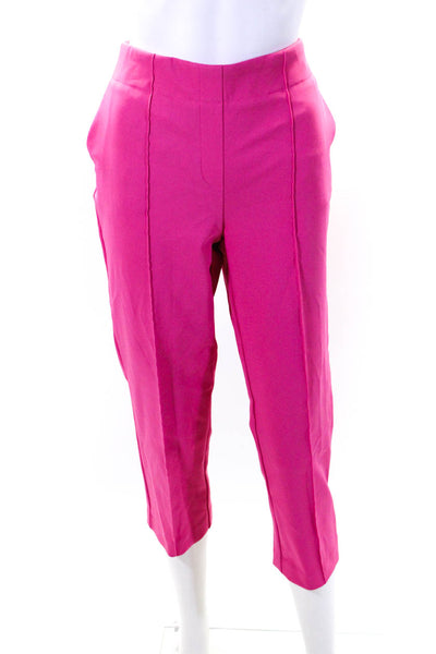 Rachel Zoe Womens High Waist Slim Leg Cropped Leggings Pants Pink Size 4