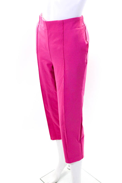 Rachel Zoe Womens High Waist Slim Leg Cropped Leggings Pants Pink Size 4