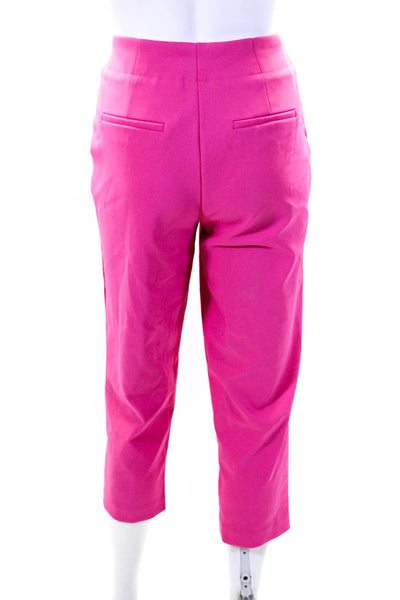 Rachel Zoe Womens High Waist Slim Leg Cropped Leggings Pants Pink Size 4