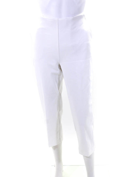 Rachel Zoe Womens High Waist Crop Straight Leg Leggings Pants White Size 4