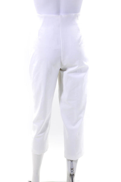 Rachel Zoe Womens High Waist Crop Straight Leg Leggings Pants White Size 4