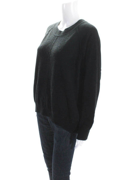 Design History Womens Pullover Oversized Cashmere Crew Neck Sweater Black Large