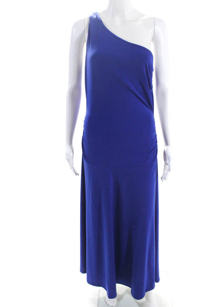 Scoop Womens One Shoulder Knit Long Maxi Dress Blue Size 8-10