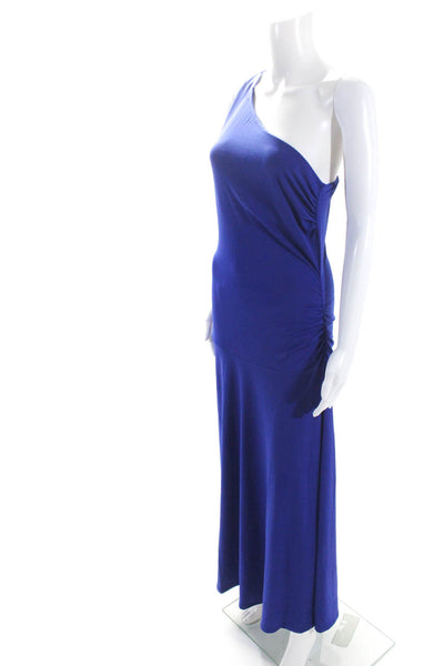 Scoop Womens One Shoulder Knit Long Maxi Dress Blue Size 8-10