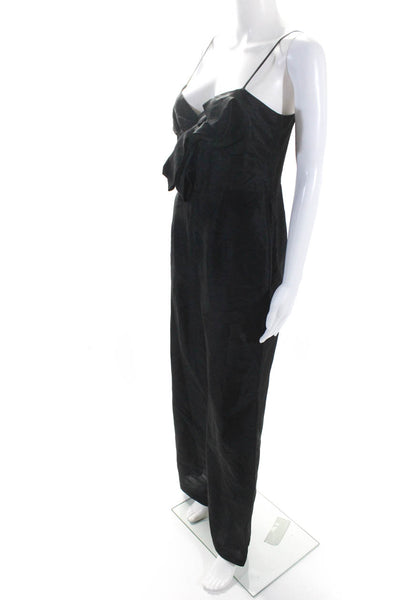 Hutch Womens Solana Satin Jumpsuit Black Size 10 13947185