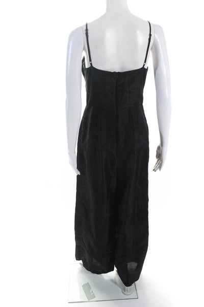 Hutch Womens Solana Satin Jumpsuit Black Size 10 13947185