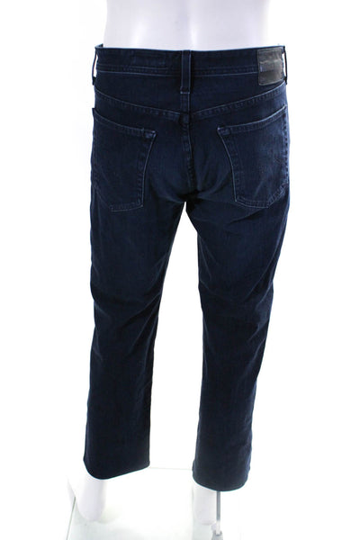 Adriano Goldschmied Mens The Graduate Tailored Leg Jeans Pants Dark Blue 34x34