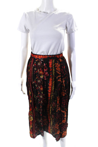 Roseanna Womens Silk Blend Floral Print A line Skirt Set Black Size EUR 38