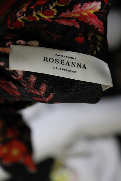 Roseanna Womens Silk Blend Floral Print A line Skirt Set Black Size EUR 38