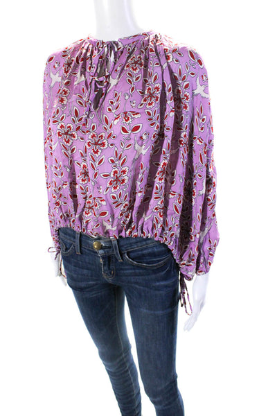 RHODE Womens Printed Helene Top Pink Size XS 13993321