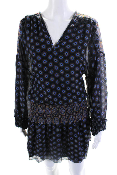 Ramy Brook Womens Printed Davey Dress Blue Size S 13608188