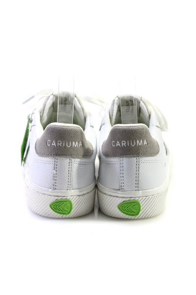 Cariuma Womens Salvas Suede Trim Low Top Athletic Sneakers White Leather Size 8