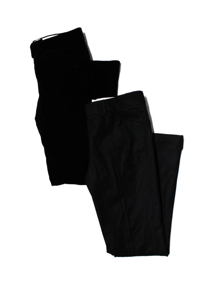 Theory Women Flat Front Straight Cuff Hem Leg Dress Pant Black Size 8 Lot 2