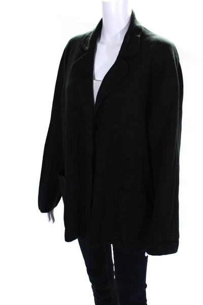 J Crew Women's Collared Long Sleeves Button Down Cardigan Sweater Black Size XXL