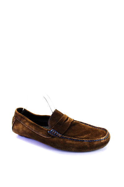 To Boot New York Mens Flat Suede Penny Loafers Driving Shoes Brown Size 10