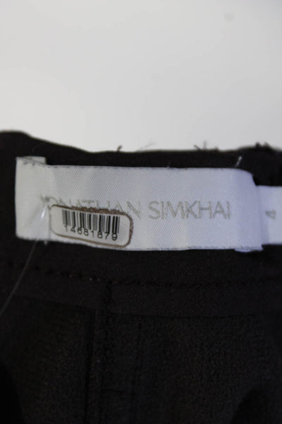 SIMKHAI Womens Amelia Faux Leather Pants Brown Size 6 14689032