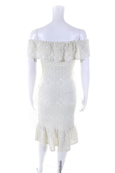 Nightcap Womens Sunflower Lace Midi Dress White Size MR 13651339