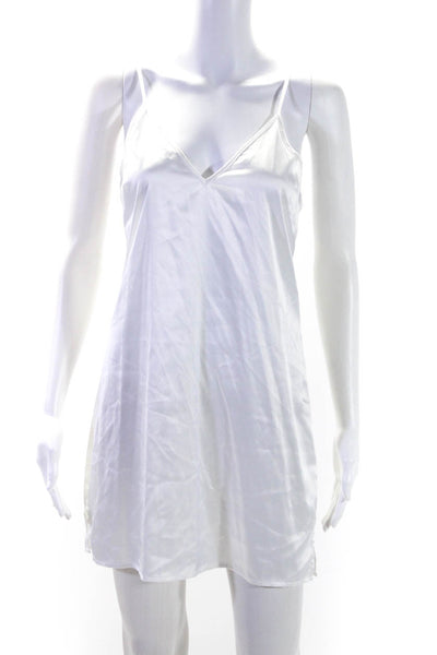 Generation Love Womens Short Sleeve Crew Neck Eyelet Shift Dress White Size 2XS