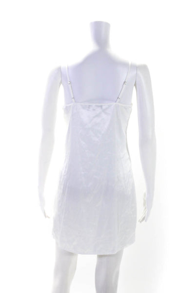 Generation Love Womens Short Sleeve Crew Neck Eyelet Shift Dress White Size 2XS