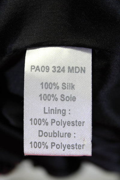 Parker Womens Beaded V Neck Short Sleeve Mini Sheath Dress Black Silk Size XS