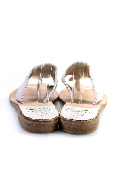 Jack Rogers Women's T-Strap Slip-On Flat Sandals Light Pink Size 8
