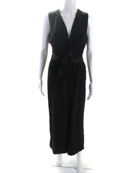 Marissa Webb Collective Womens Open Back Jumpsuit Black Size 2 14703592