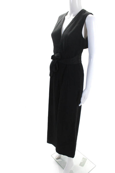 Marissa Webb Collective Womens Open Back Jumpsuit Black Size 2 14703592