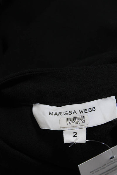 Marissa Webb Collective Womens Open Back Jumpsuit Black Size 2 14703592