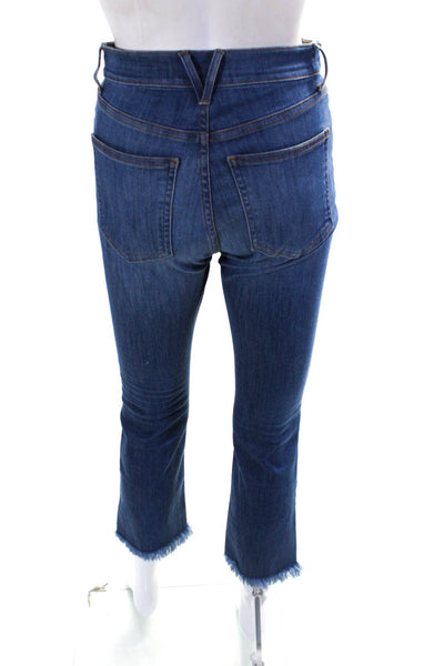 Veronica Beard Womens Cotton Denim High Rise Kick Flare Jeans Blue Size 25