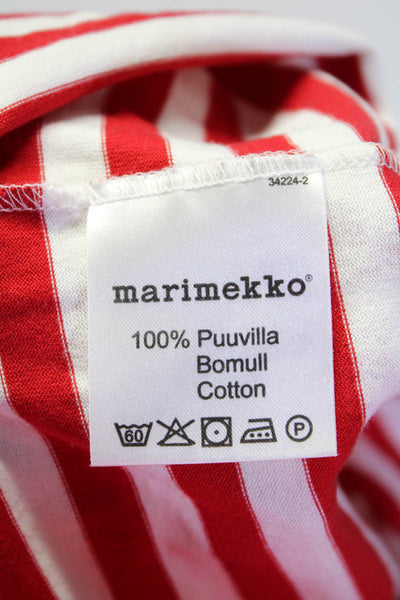 Calvin Klein Marimekko Womens Short Sleeve Shirts Tops White Red Size S Lot 2