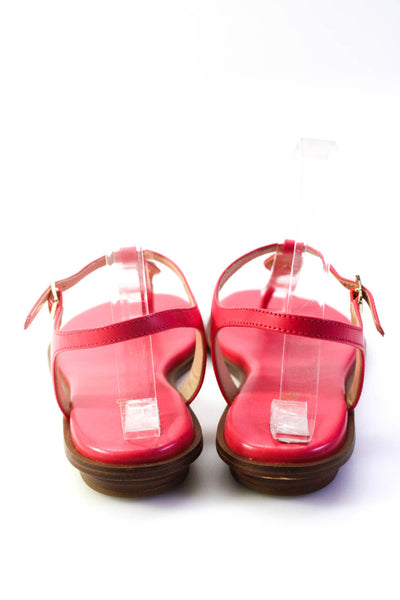 MICHAEL Michael Kors Womens Pink Mallory Leather Thong Sandals Shoes Size 7M