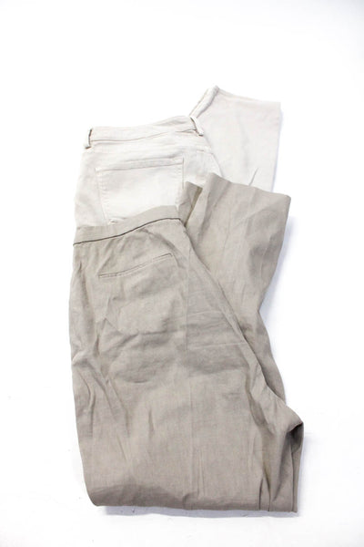 Elie Tahari Womens Jeans Pants Beige Size 12 10 Lot 2