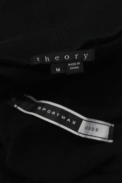 Theory Sportman Code Womens Blouse Tops Sweater Black Size M Lot 2