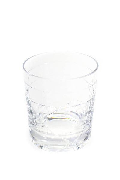 Christian Dior Cannage Cut Glass Whiskey Tumbler Set Of 2 Stamped