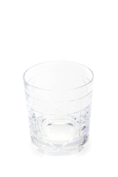 Christian Dior Cannage Cut Glass Whiskey Tumbler Set Of 2 Stamped