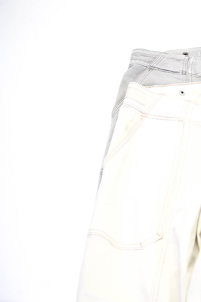 White House Black Market Womens Straight Crop Cargo Pants Gray Size 2 Lot 2