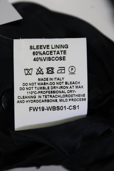 Blaze Milano Womens One Button Metallic Spotted Velvet Blazer Jacket Black 1