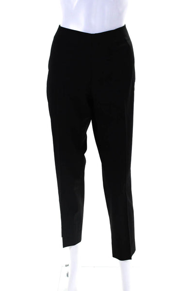 Lafayette 148 New York Women's Zip Closure Straight Leg Ankle Pant Black Size 8