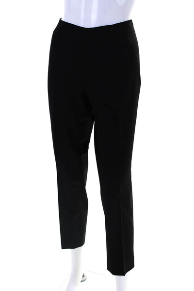 Lafayette 148 New York Women's Zip Closure Straight Leg Ankle Pant Black Size 8