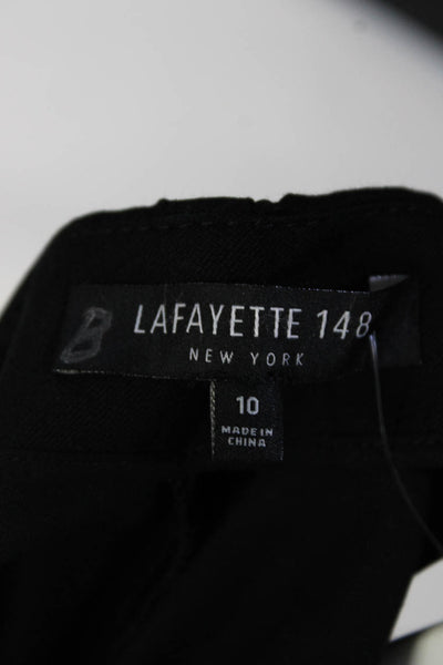 Lafayette 148 New York Women's Zip Closure Flat Front Dress Pant Black Size 10