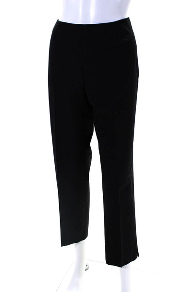 Lafayette 148 New York Women's Zip Closure Straight Leg Ankle Pant Black Size 10