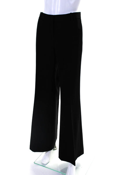 Lafayette 148 New York Women's Hook Closure Wide Leg Dress Pant Black Size 10