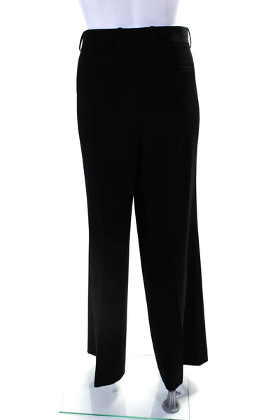 Lafayette 148 New York Women's Hook Closure Wide Leg Dress Pant Black Size 10