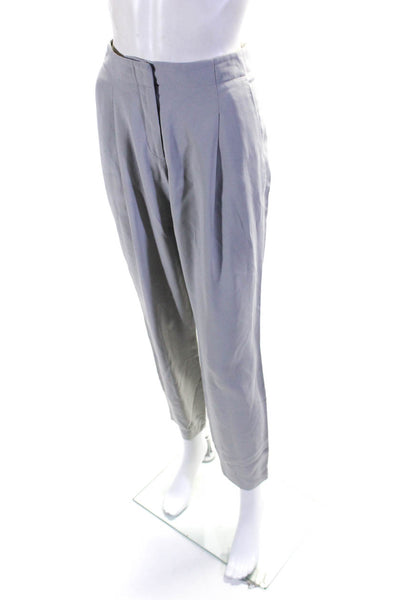 Akris Punto Womens High Rise Zip Up Straight Leg Pants Trousers Gray Size 4